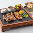 For 1-for-1 Grilled Chicken Chop & Pork Belly with Mushroom Soup (save ~$30)