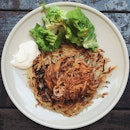 Rosti with spicy pulled pork ($9).