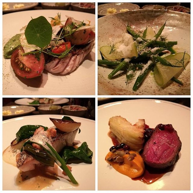 Mains from the Tasting Menu.