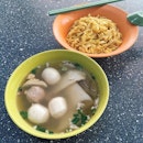 Fishball Noodles from Hui Cheow Teochew Kway Teow Mee Soup .