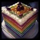 #rainbow #cake #fruits #yummy #foodporn #sweettooth #sharefood #sgig #sginsta #igsg #igmysg #instasg #instafood #webstagram #instadaily #jj