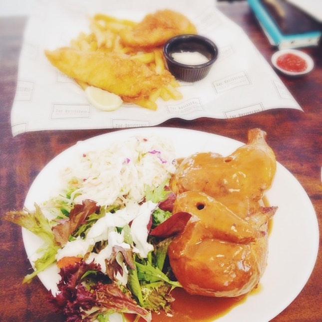 Lunch at The Rotisserie :) #throwback#tgif#yummy#roastchicken#salad