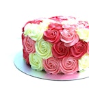 So pretty Rose Zigzag Cake from new Bake Shop The Frosted Chick.