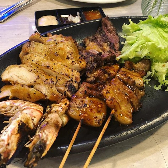 Beef, chicken, pork and prawns all in this scrumptious platter from Bangkok Jam.