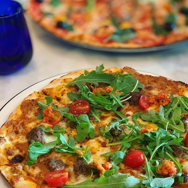 After hearing SO MANY people rave about @pizzaexpresssg, I finally went and indeed the pizza was as good as they said.