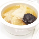 Double Boiled White Cabbage Bamboo Pith & Mushroom Soup 