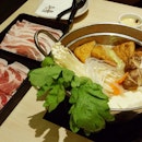Shabu Shabu Sundate 🍜 at @tontei_, complete with free flow of fresh Daigaku Imo 🍠, Mentaiko Tamago 🍣 and Lobster Salad 🍤.
