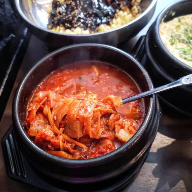 PU JIM BBQ-Kimchi Soup, Steamed Egg, Jiajangmyeon