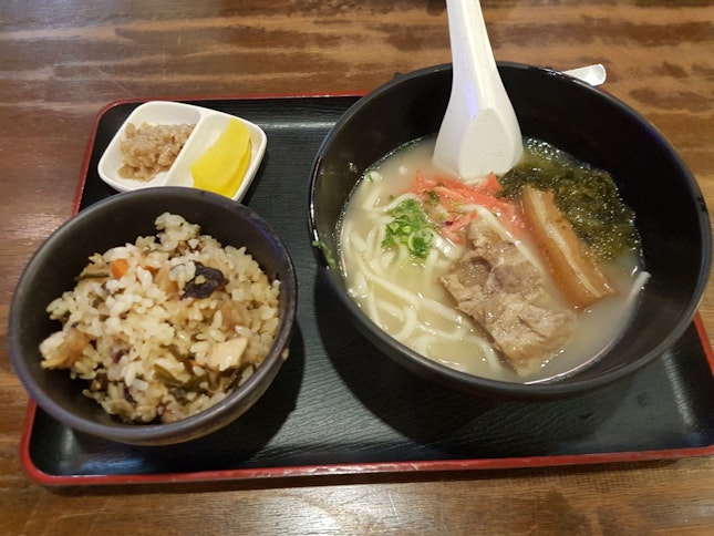 Okinawan Soup Noodle Set Meal