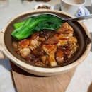 Sizzing Claypot Chicken with Salted Fish & Tofu ($16.80)