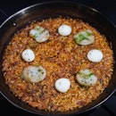 Suckling Pig and Scallop Paella ($32++)