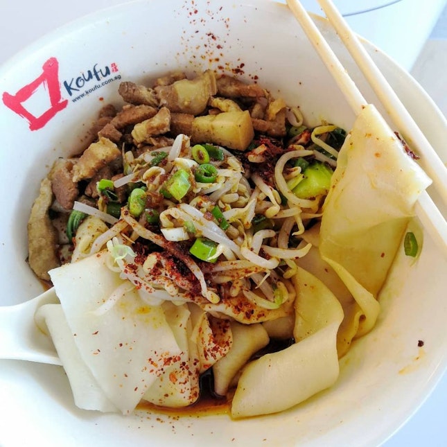 Biang Biang Noodles($4.20); plus a scoop of pork meat($1.50)