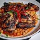 Spatchcock Spring Chicken with Chickpeas & N'duja