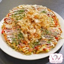 Mix Okonomiyaki (Pork, Squid, Shrimp), $18