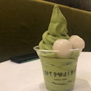 Matcha Soft Serve With Shiratama Dango