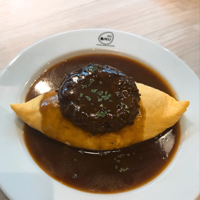 Demiglace Sauce Omurice With Burger ( Beef)