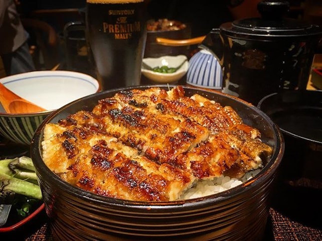 2 hours waiting time again for this large bowl of hitsumabushi - yummy unagi from Aichi prefecture where u can eat it 3 ways.