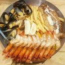 Fish n Co Seafood Platter for Two & Salted caramel cake!