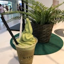 Tsujiri Houjicha Float with O-Matcha Ice Cream