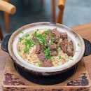 [Promenade] The Claypot Wagyu Fried Rice ($28) had a very garlicky fragrance, with generous amounts of egg, and chunks of beef which should have been more tender.