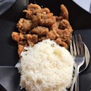 Rice With Garlic Chicken $6
