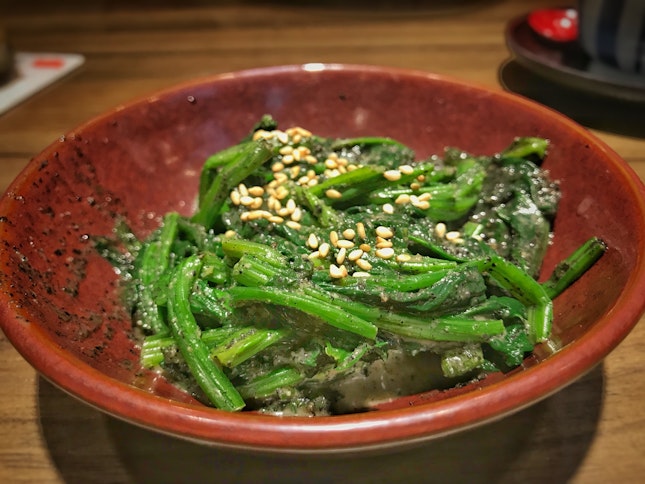 Review on Gomaae; Boiled Spinach with Sesame Sauce ($3)