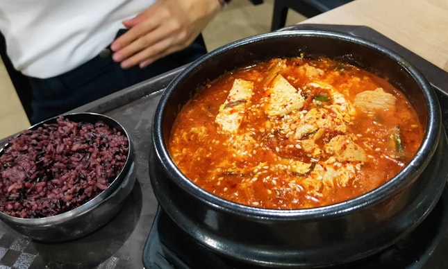 Kimchi Soup With Red Bean Rice