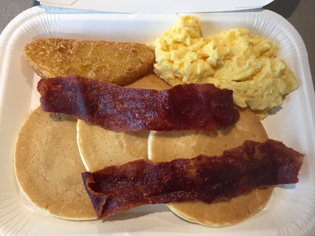 Pancakes and Turkey Bacon Platter (A.M.)