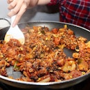 Our Super Sik Dak Galbi from the one month old Korean restaurant in Tanjong Pagar!