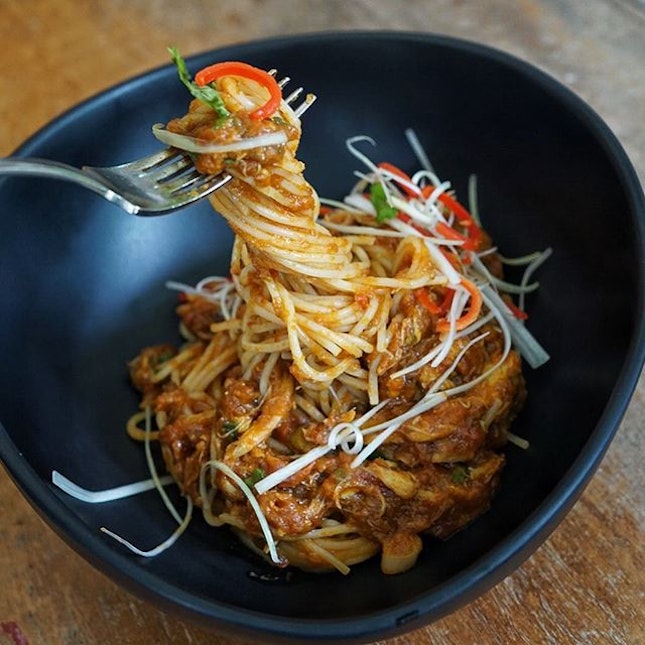 Halia’s Singapore-style Chili Crab Spaghettini.