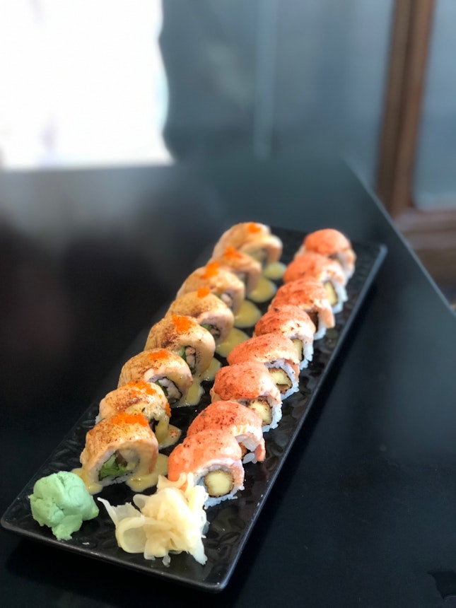 Rockstar Roll $9.45++, All Salmon All The Time $8.45++
