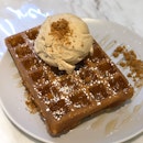 Waffle with Salted Caramel Cookie Dough $9.3
