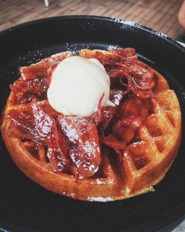 Candied Bacon Waffle 