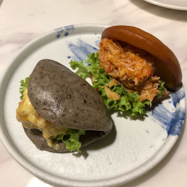 Salted Egg Bao + Chilli Crab Bao
