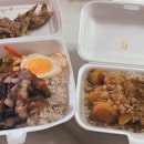 Curry Pork Ribs Set ($4.50) & Hakka Fried Pork Belly Set ($6.50)