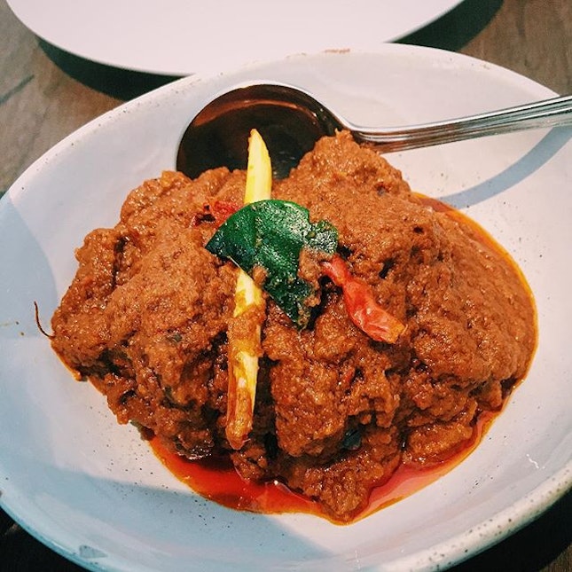 Beef Rendang ($20)- Beef Gold Coin Shin with dry aromatic coconut curry w kaffir lime leaves & roasted coconut!