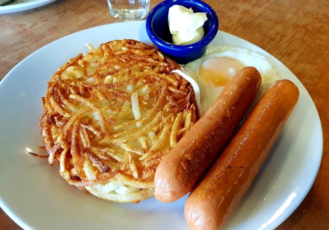 Rosti with Cheesy Sausage ($14.90)