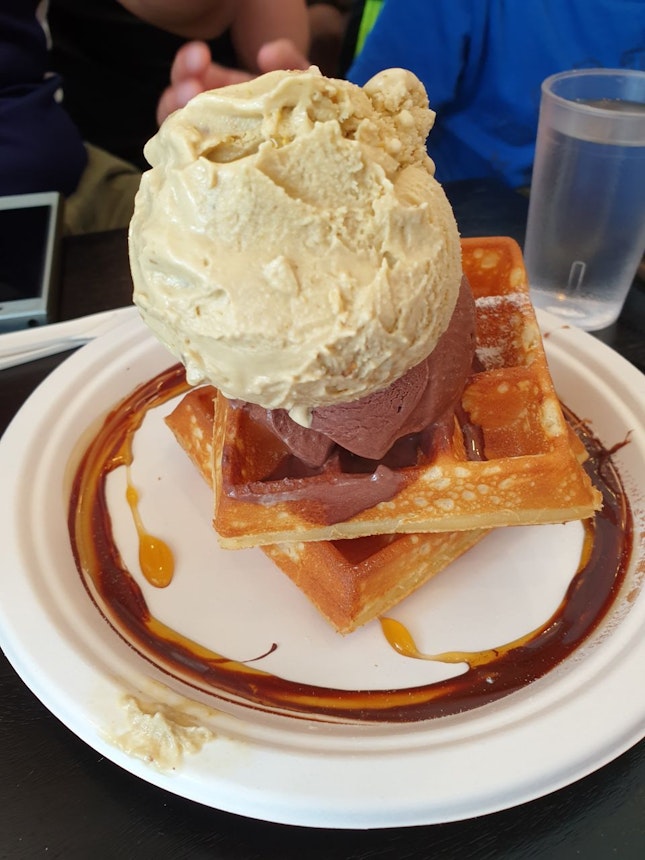 Very Creamy And Sticky Ice Cream. The Waffle Is Good. Love It. Good Burple Beyond 1-for-1 Deal Set Deal! 