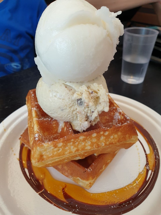 Very Creamy And Sticky Ice Cream. The Waffle Is Good. Love It. Good Burple Beyond 1-for-1 Deal Set Deal! 