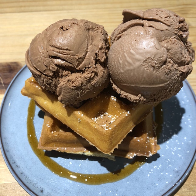 Double Scoops With Waffles ($12.30)