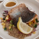 Grilled Salmon With Rainbow Quinoa