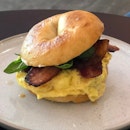 Scrambled Egg And Bacon Bagel