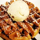 Waffle with Salted Mr Brown Ice Cream