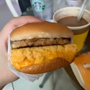 Scrambled Egg Burger with Sausage ($5.50 meal)