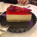 Strawberry tofu cheesecake