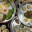5 tier seafood tower ($128 + $20 for ginseng chicken soup) @ k-tower