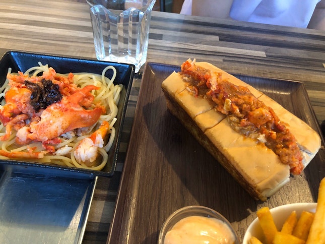 Lobster Roll And Spaghetti