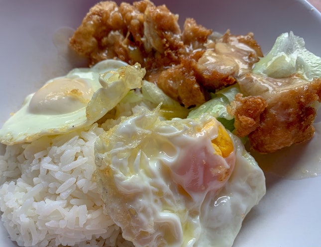 Lemon Chicken Cutlet Rice + Fried Egg | $5