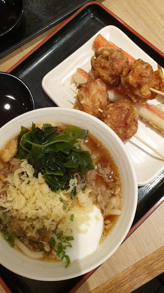 Sanuki Beef Egg Udon & Sides