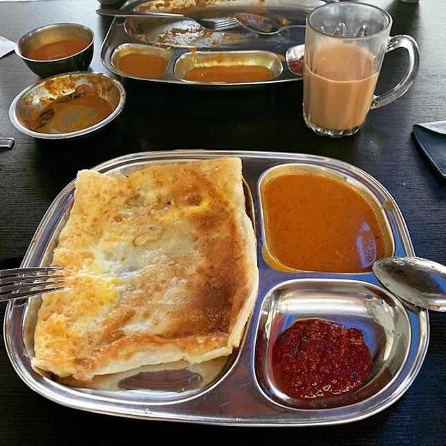 Starting 2020 right with the breakfast of champions: prata and teh tarik!